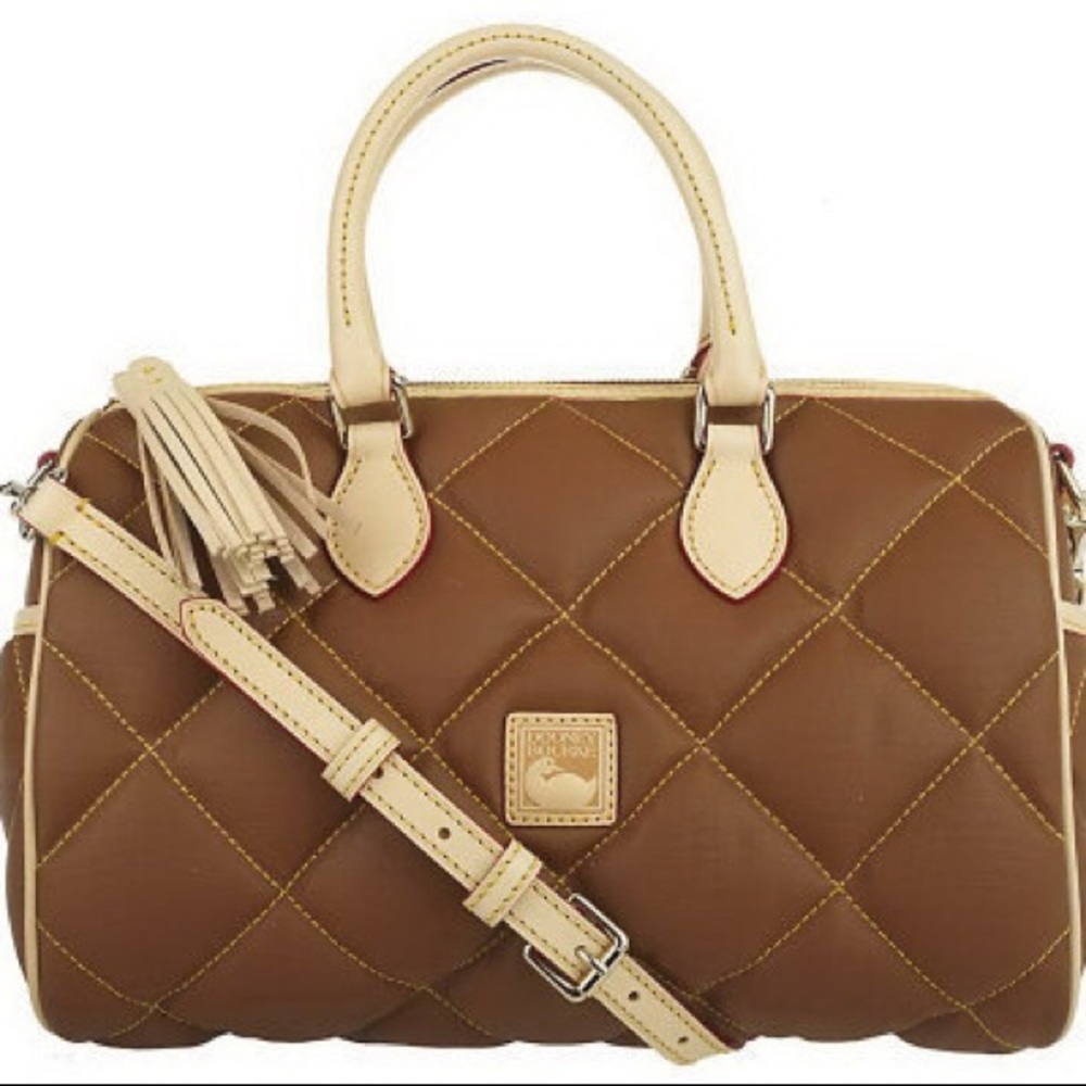 Dooney & Bourke Quilted Brown Satchel